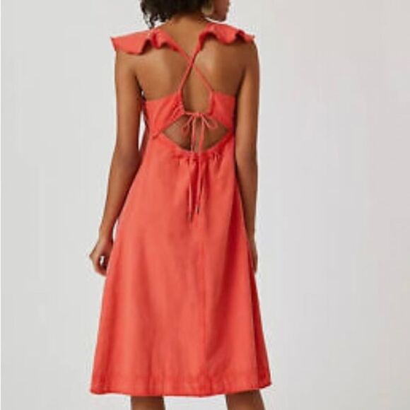 Pilcro Flutter Sleeve Midi Dress Anthropologie Denim Button New XXS 
NWT $160 - Picture 3 of 10